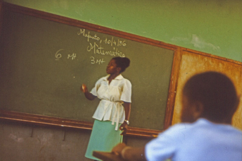 Classroom teaching in Mozambique